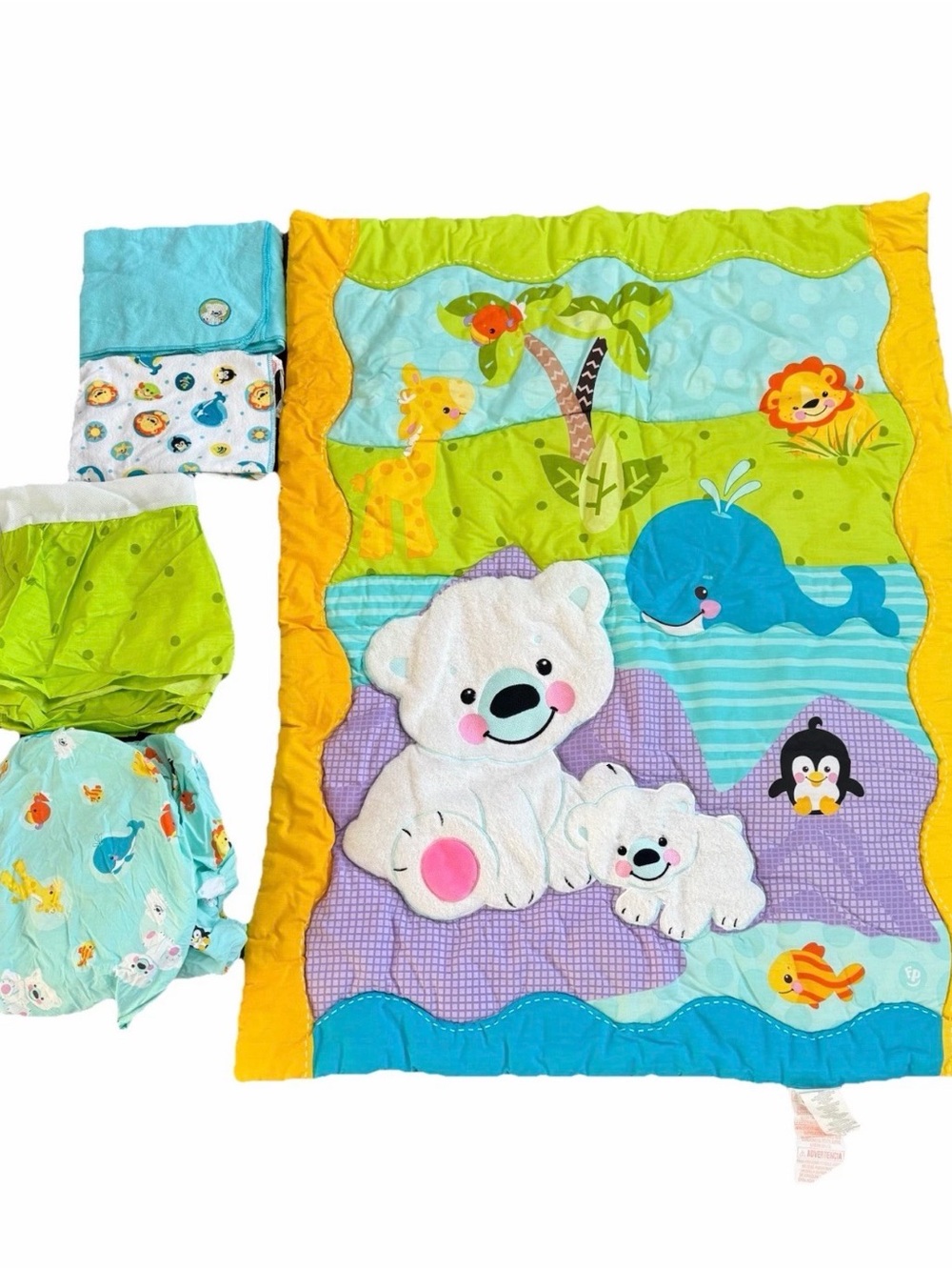Fisher Price Precious Planet Baby Animal Crib Bedding Set